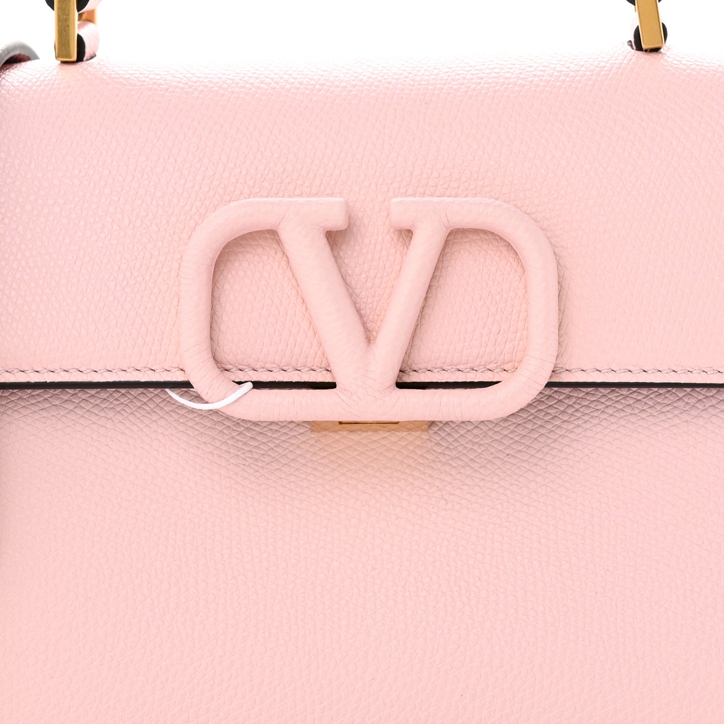 Grainy Calfskin Small VSling Top Handle Bag Rose Quartz
