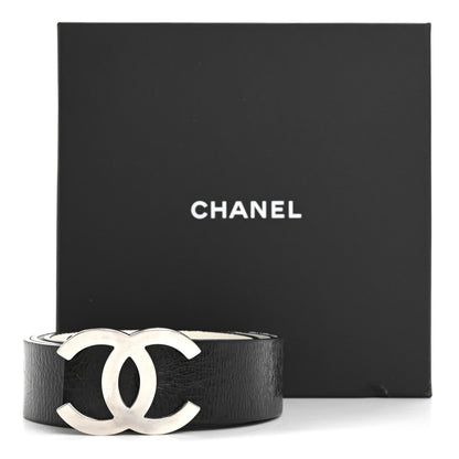 Chanel Patent Calfskin CC Reversible Belt 90 36 Black White 8 of 8