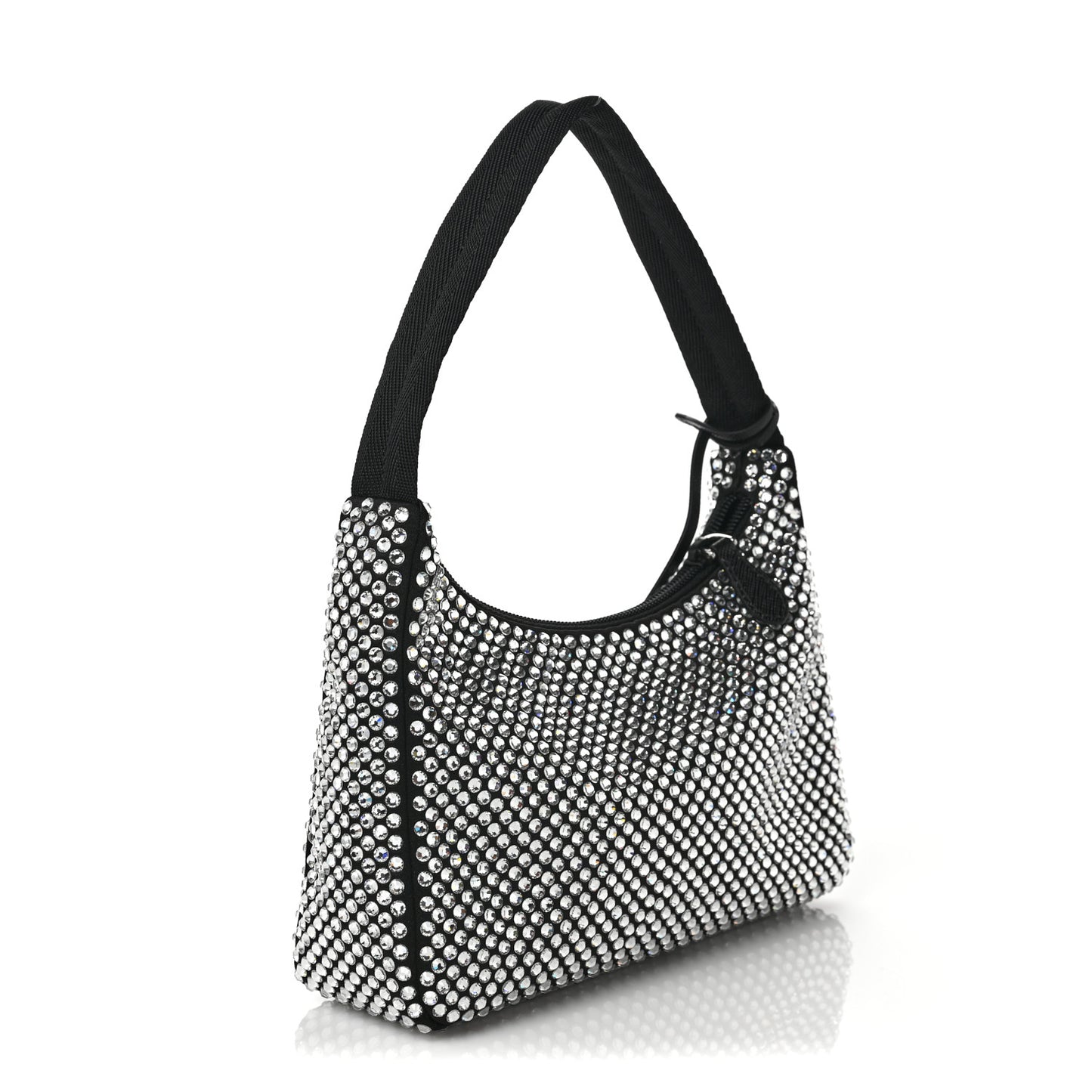 Satin Crystal Mini Re-Edition 2000 Bag Cristal