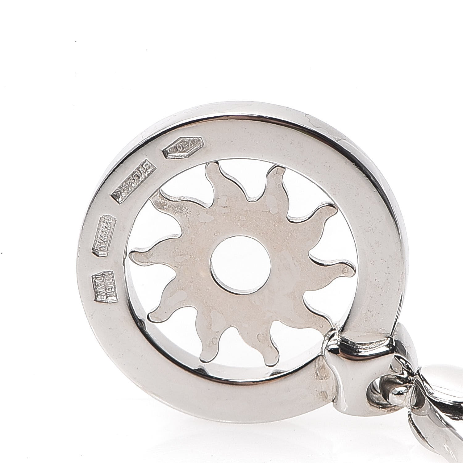 Bulgari 18K White Gold Tondo Sole Charm Pendant 3 of 4