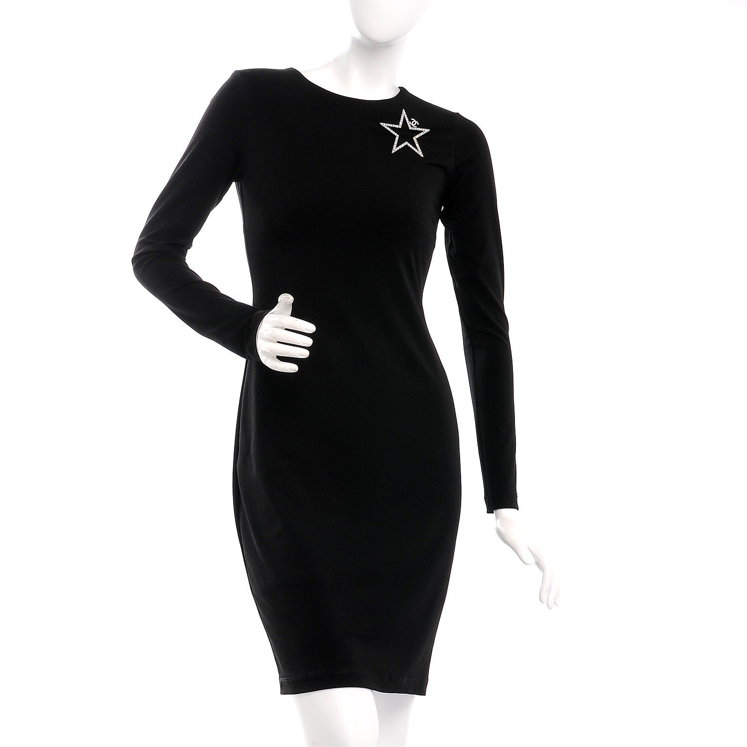 Chanel Ruthenium Crystal Star CC Brooch 2 of 4
