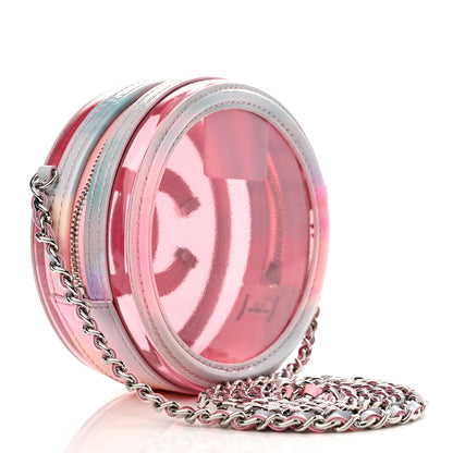 Chanel PVC Lambskin Filigree Round Clutch With Chain Pink 3 of 10