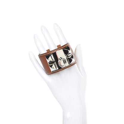Hermes Barenia Collier De Chien CDC Bracelet L Fauve 2 of 7