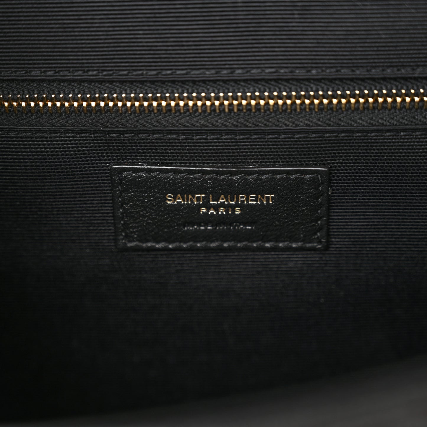 Grain De Poudre Textured Mixed Matelasse Large Triquilt Monogram Satchel Black
