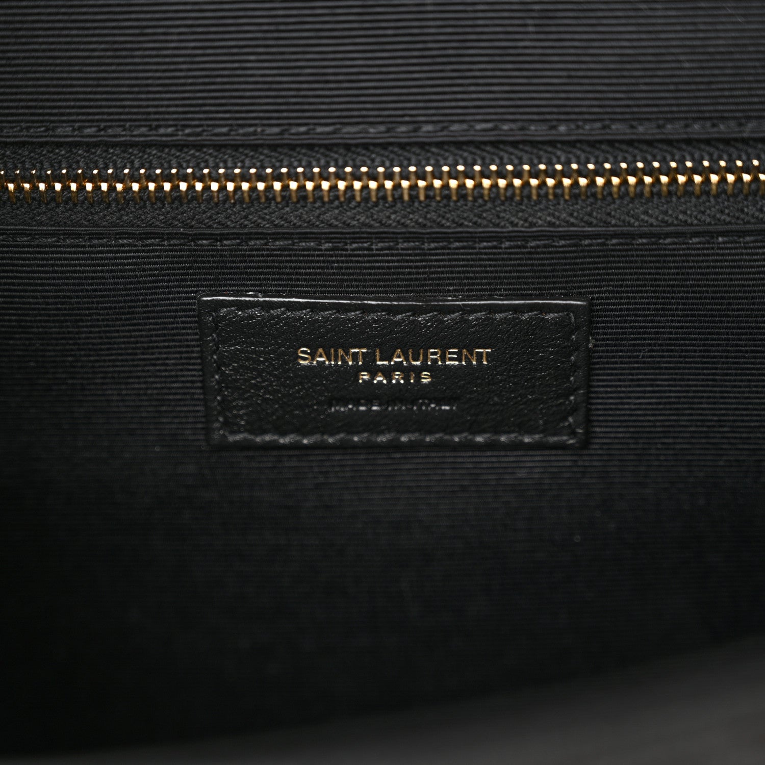 Saint Laurent Grain De Poudre Textured Mixed Matelasse Large Triquilt Monogram Satchel Black 6 of 10