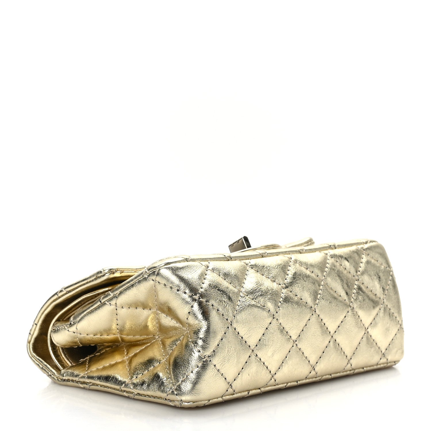 Chanel Metallic Aged Calfskin 2.55 Reissue 224 Flap Gold 4 of 9
