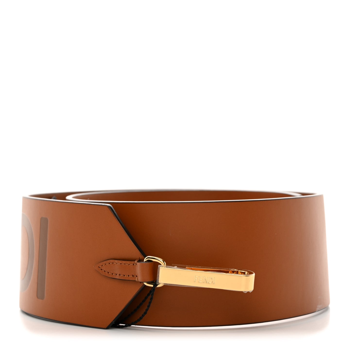 Vitello Grace Light Logo Embossed Belt 80/32 Cuoio