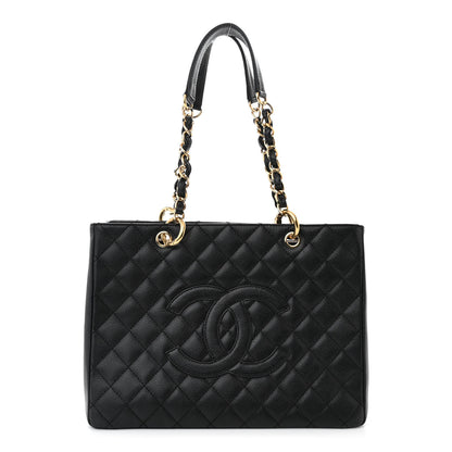 Chanel Caviar Quilted Grand Shopping Tote GST Black 1 of 12