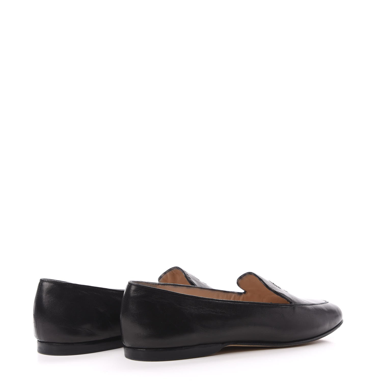 Chanel Lambskin CC Loafers 38.5 Black 4 of 7