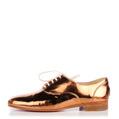 Christian Louboutin Metallic Mirror Fabric Fred Oxfords 39 Version Bronze 1 of 8