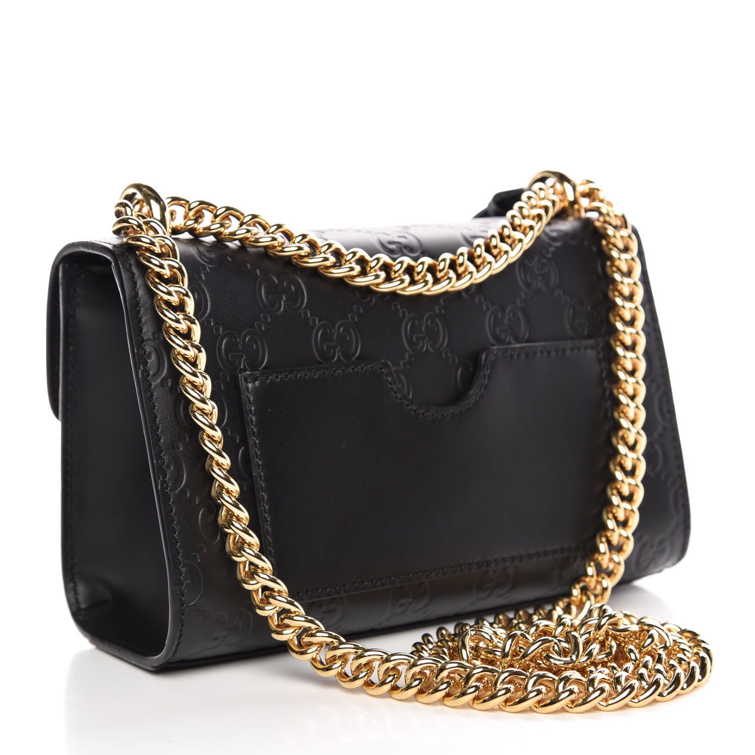 Gucci Guccissima Small Padlock Shoulder Bag Black 3 of 9