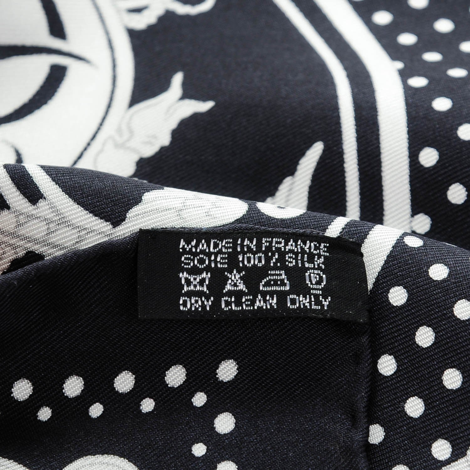 Hermes Silk Ex Libris Bandana Scarf 55 Black 5 of 5