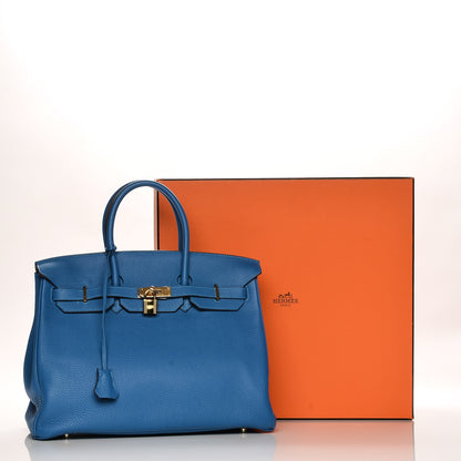 Hermes Togo Birkin 35 Mykonos 5 of 31