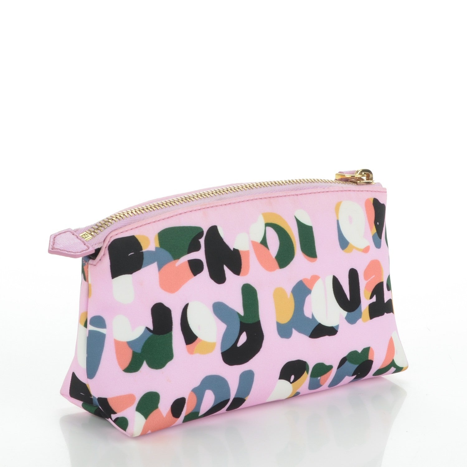 Fendi Nylon Roma Print Large Cosmetic Pouch Lavanda Multicolor 3 of 7