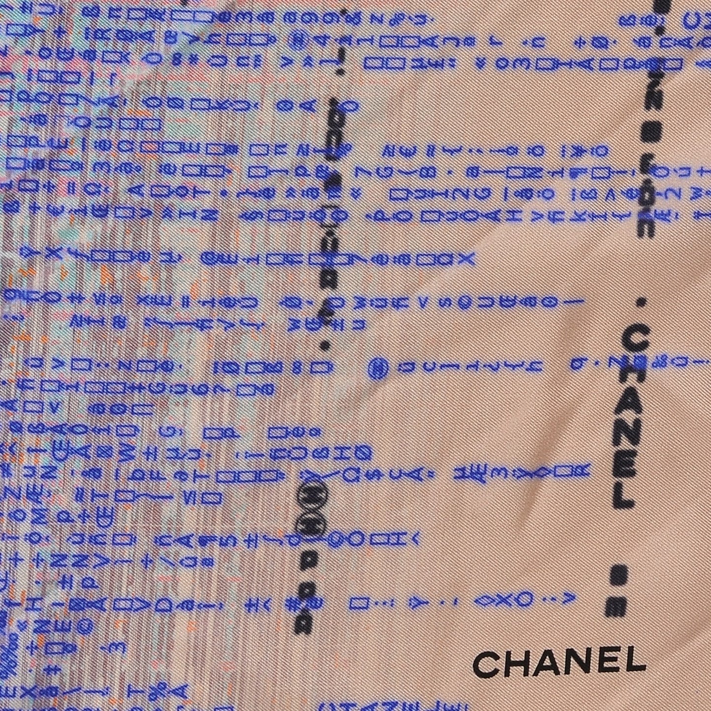 Silk Tweed Effect CC Square Scarf Multicolor