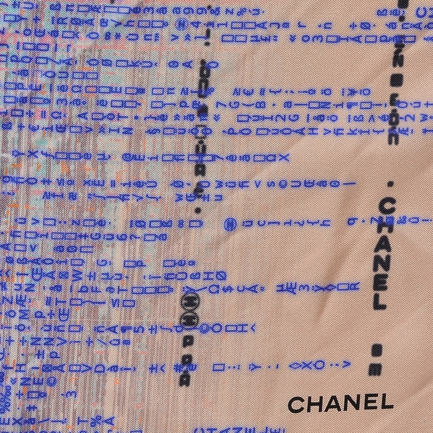 Chanel Silk Tweed Effect CC Square Scarf Multicolor 3 of 8