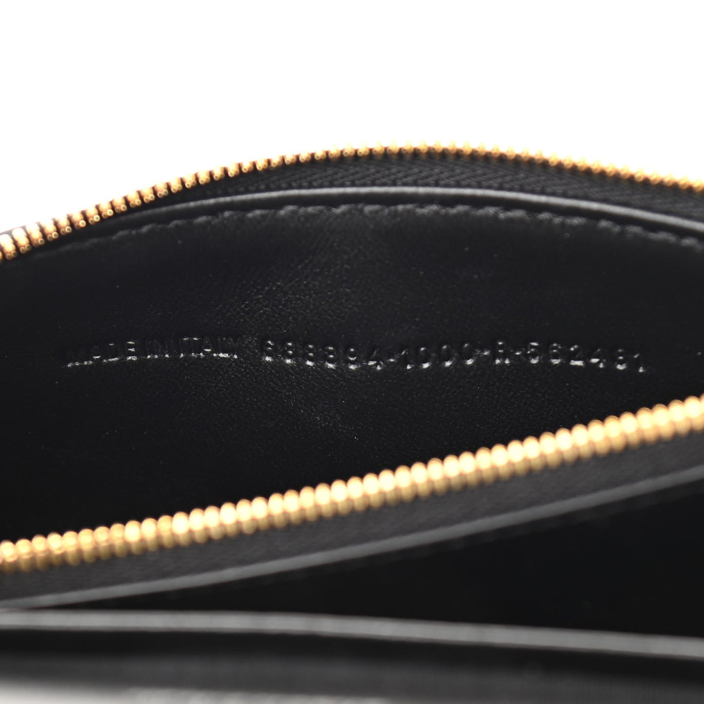 Extra Supple Calfskin Crocodile Embossed Gossip Wallet On Chain Black