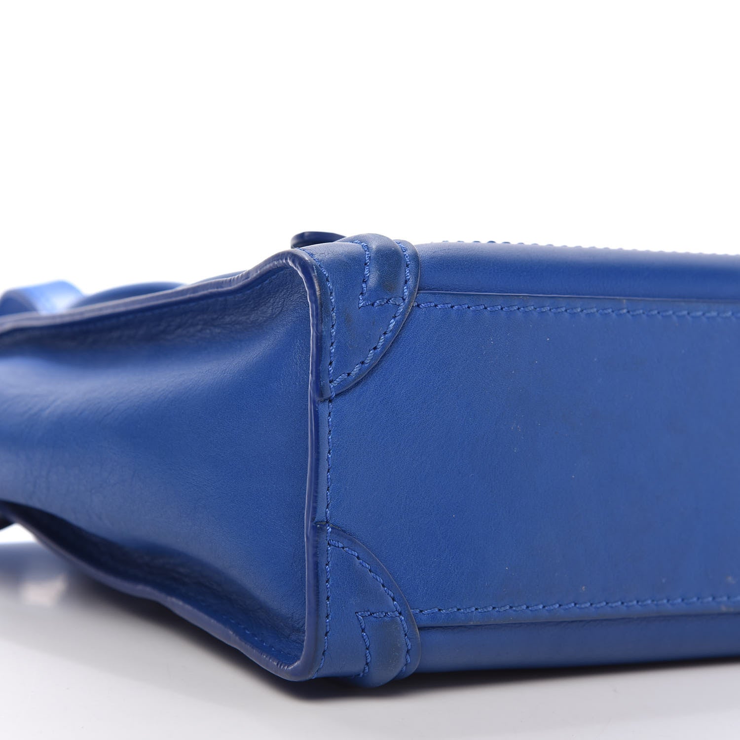 Celine Smooth Calfskin Nano Luggage Royal Blue 6 of 10