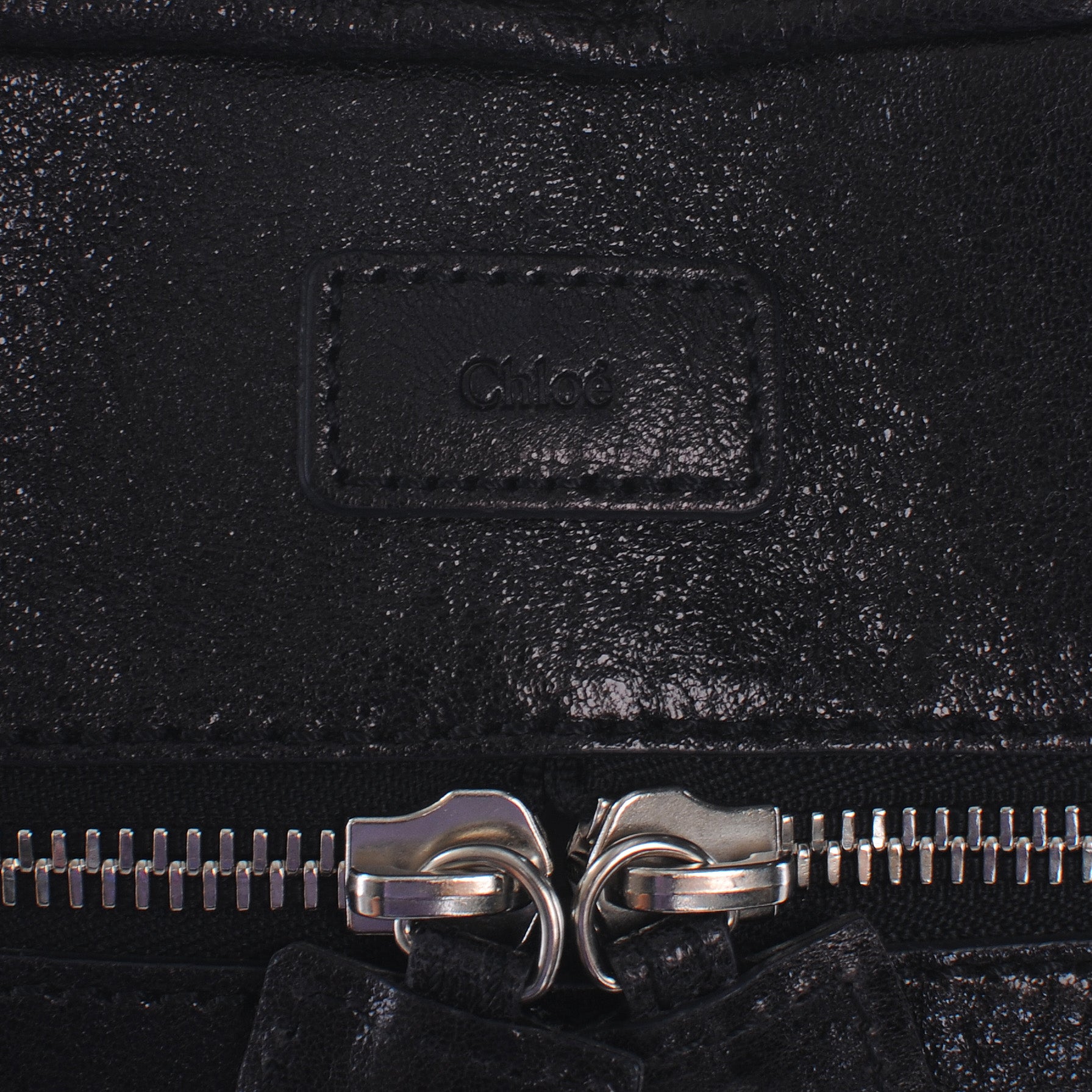 Chloe Leather Saskia Zip Top Tote Black 5 of 9