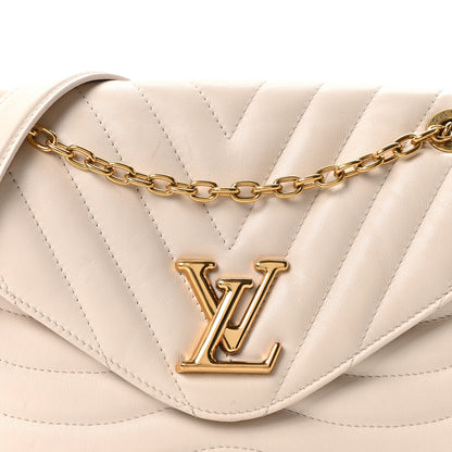 Louis Vuitton Calfskin New Wave Chain Bag MM NM Ivory 7 of 9