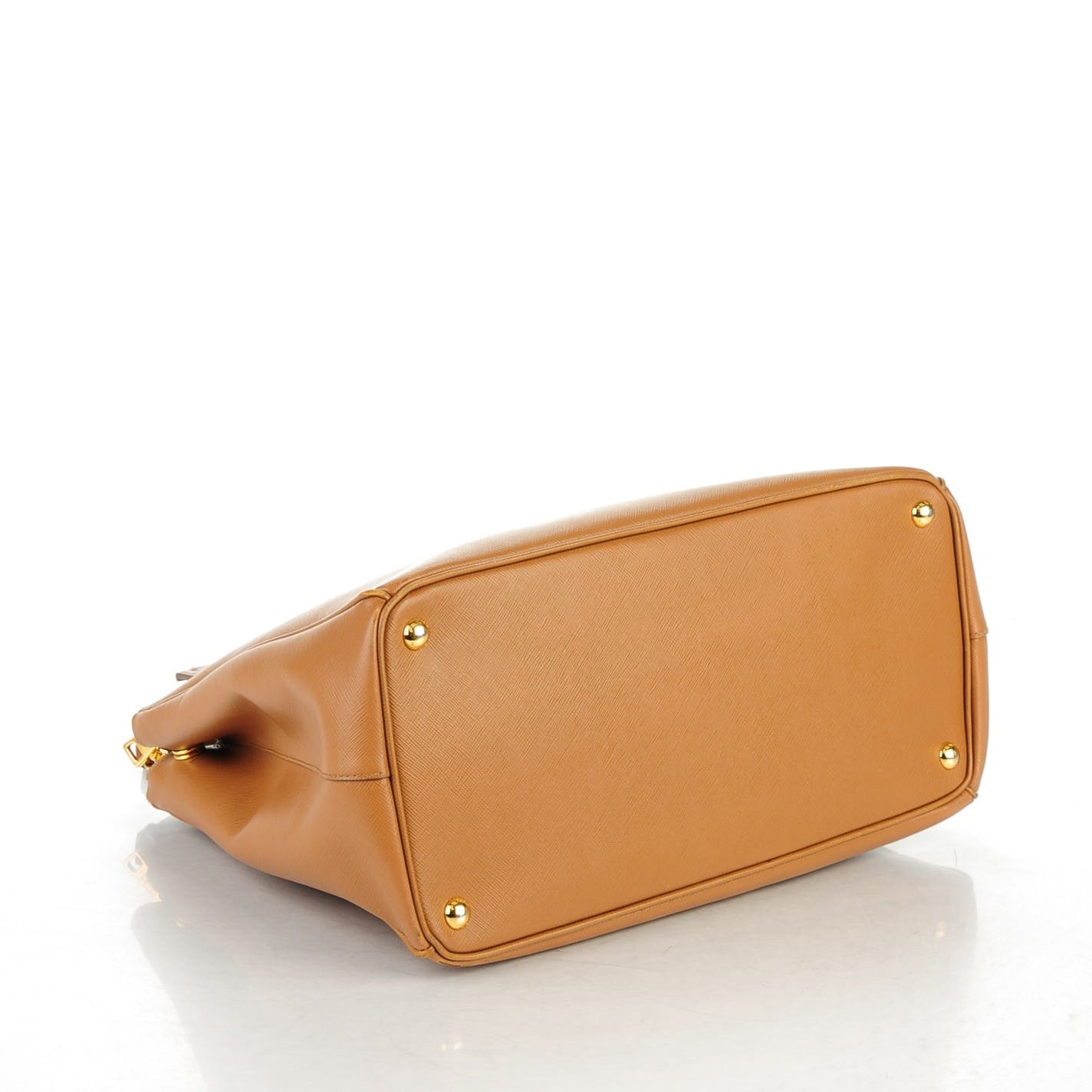 Prada Saffiano Large Galleria Double Zip Tote Caramel 4 of 9