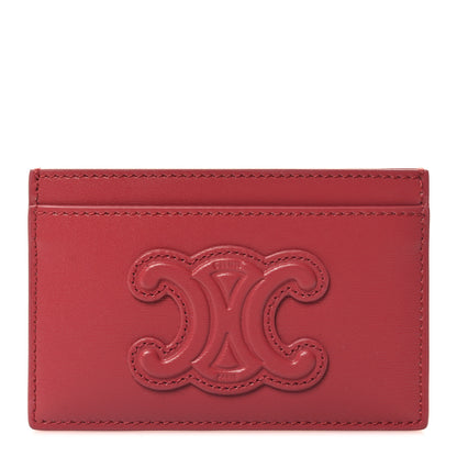 Celine Smooth Calfskin Cuir Triomphe Card Holder Lipstick 1 of 8