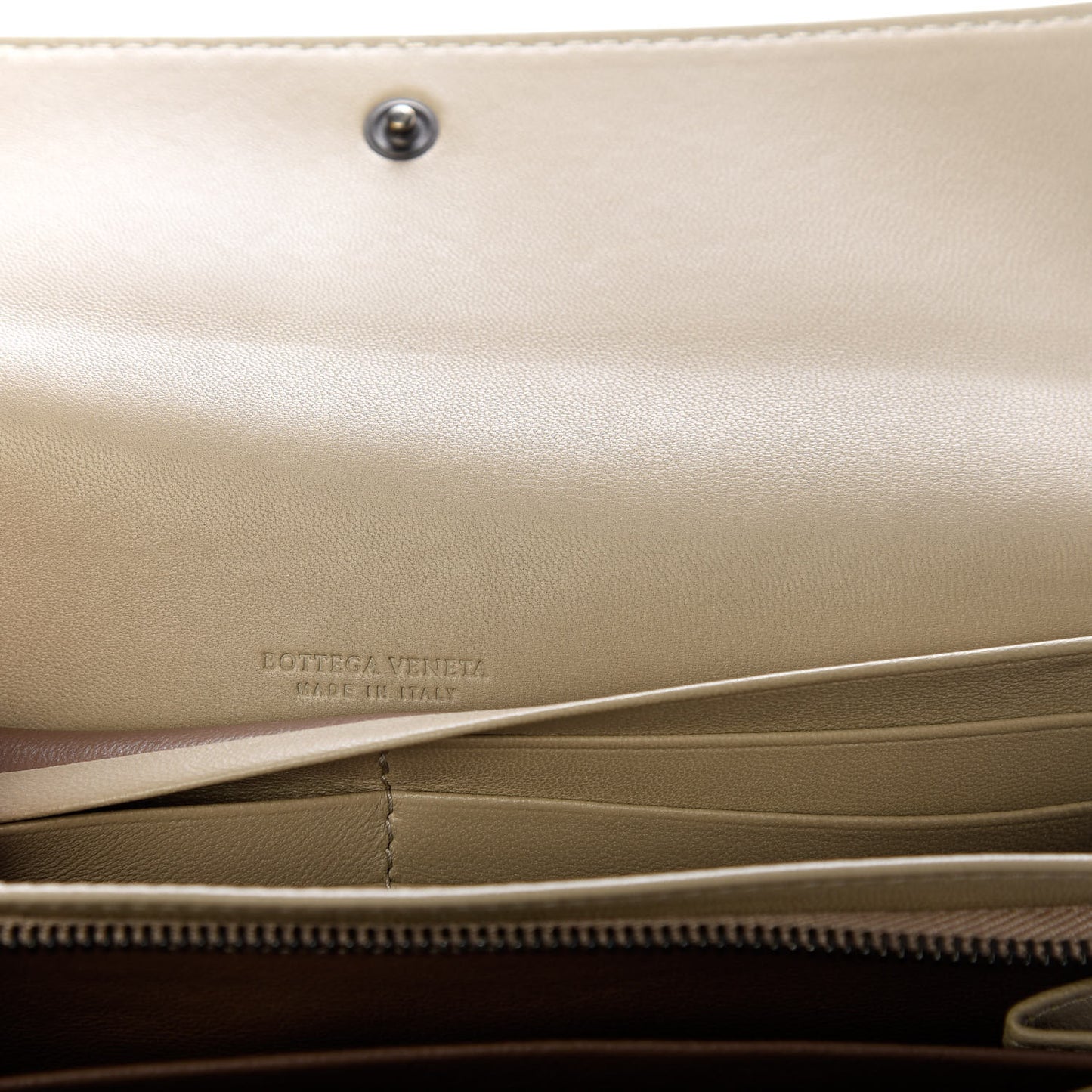 Nappa Intrecciato Continental Flap Wallet New Sand