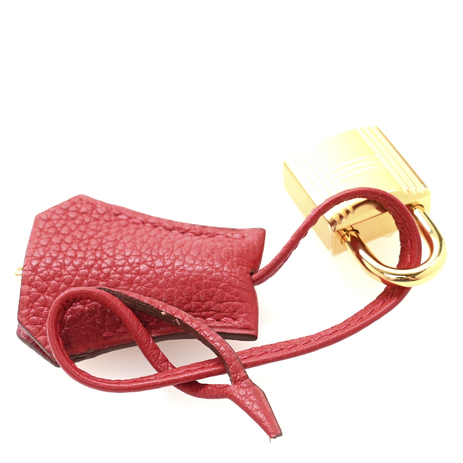 Hermes Togo Key Clochette Set Rouge Casaque 4 of 4