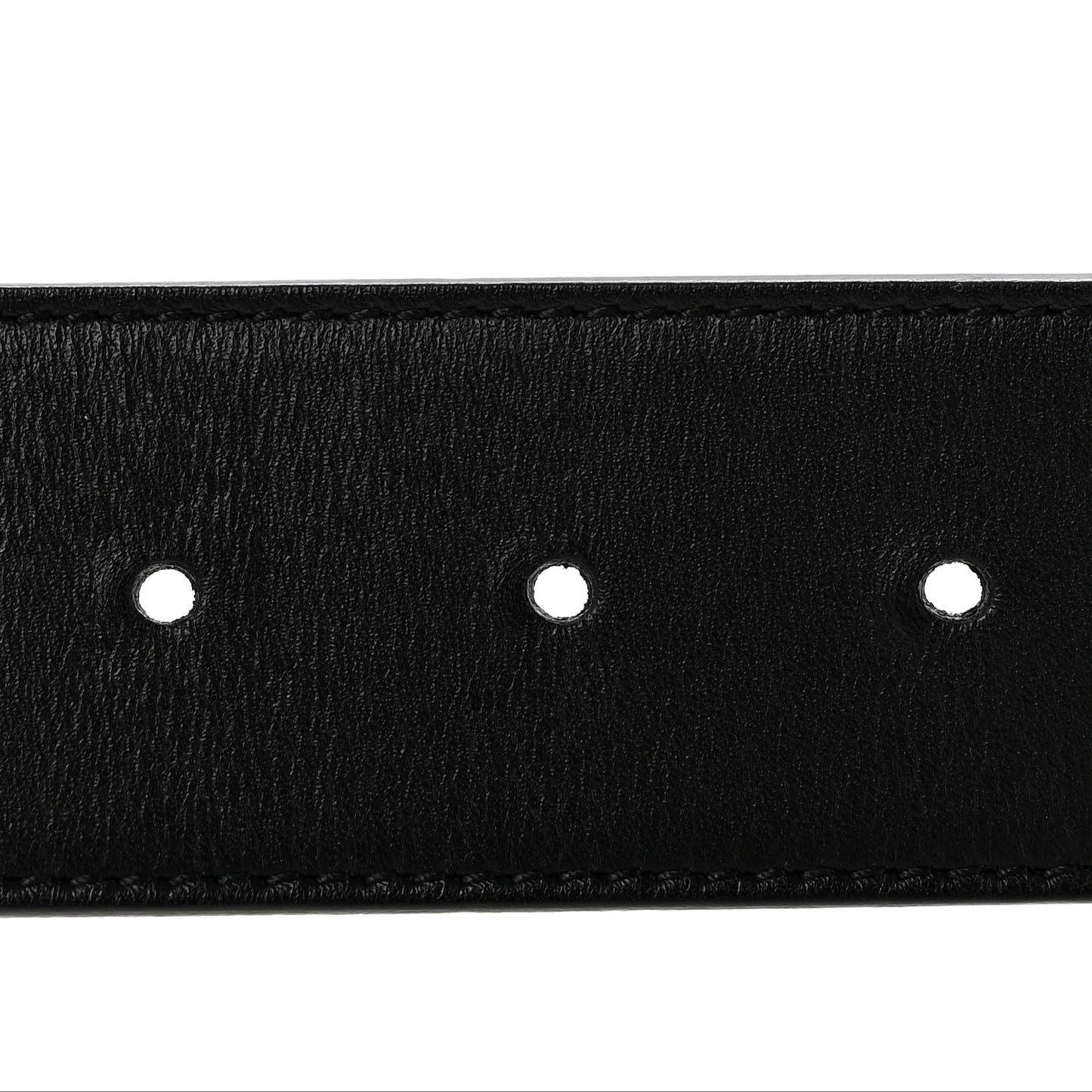 Moon Calfskin Pearl Double G 40mm Belt 85 34 Black Cream