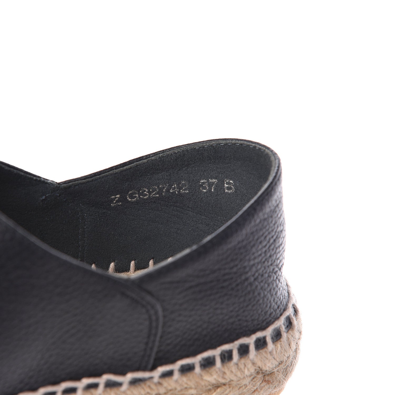 Chanel Grained Calfskin CC Espadrilles 37 Navy Black 10 of 11