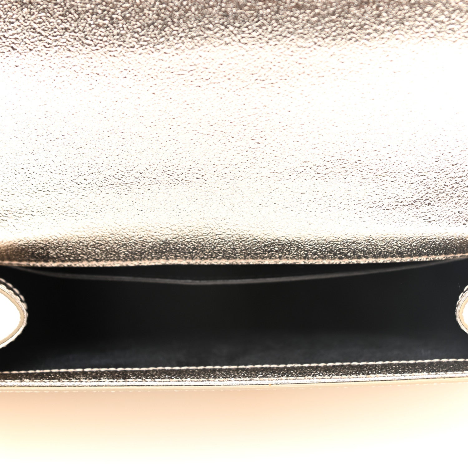 Saint Laurent Metallic Calfskin Medium Classic Monogram Kate Satchel Pale Gold 5 of 8