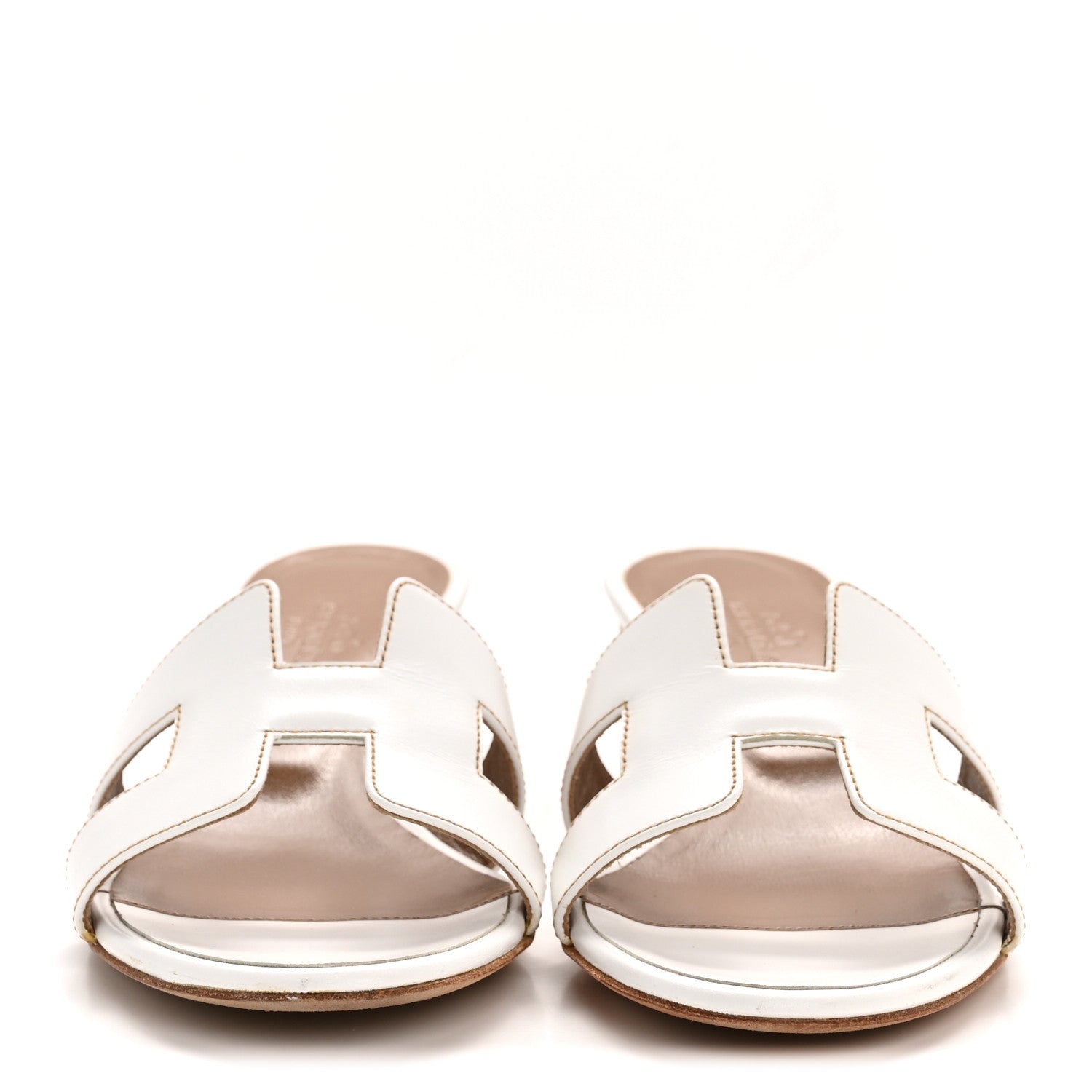 Hermes Calfskin Oasis Sandals 35 White 6 of 20