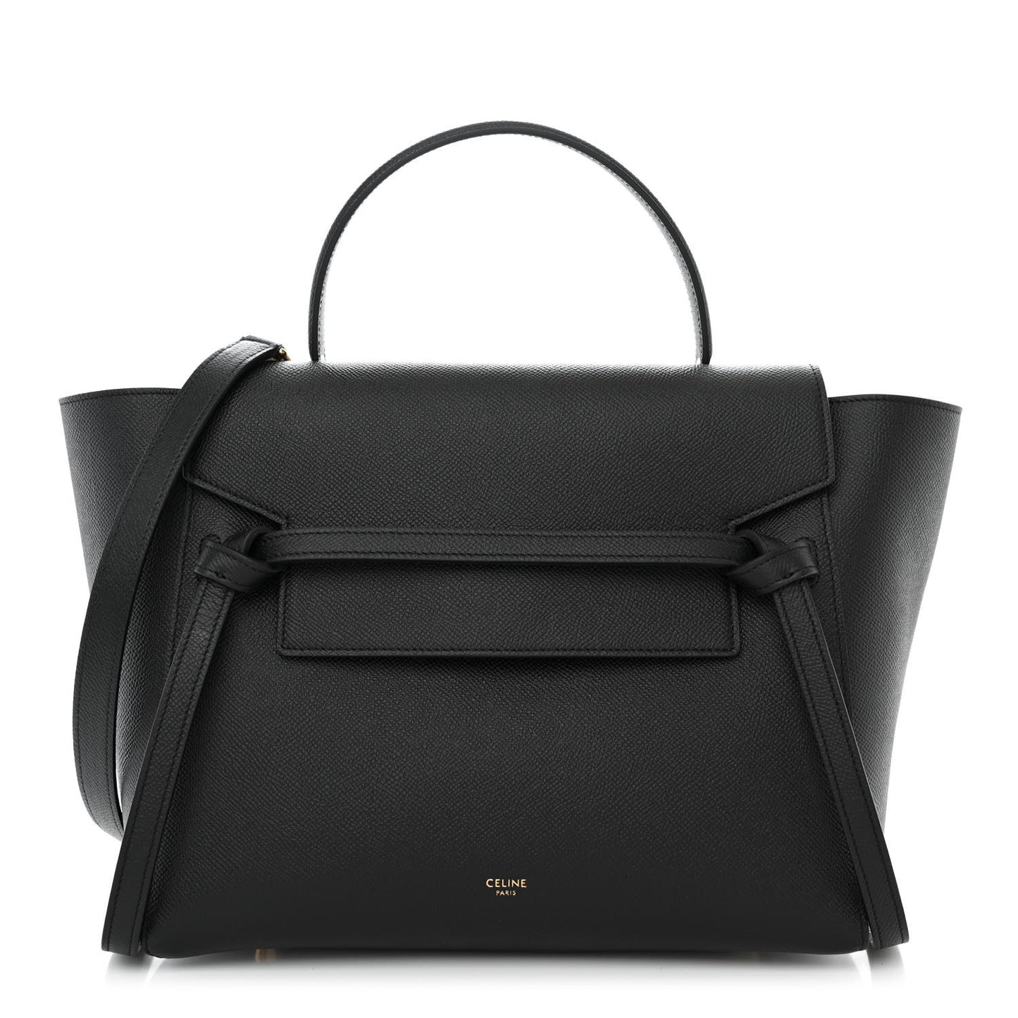 Grained Calfskin Mini Belt Bag Black