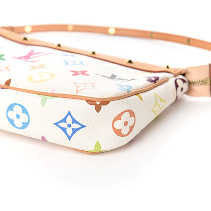 Louis Vuitton Monogram Multicolor Pochette Accessories White 9 of 9