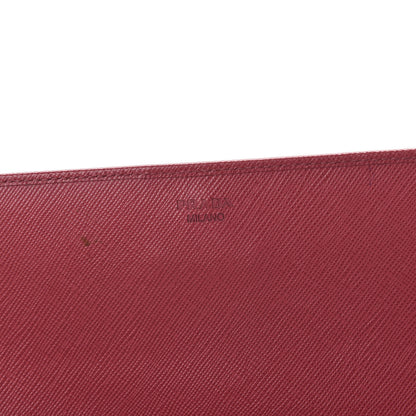 Prada Saffiano Metal Oro Chain Wallet Peonia 8 of 10