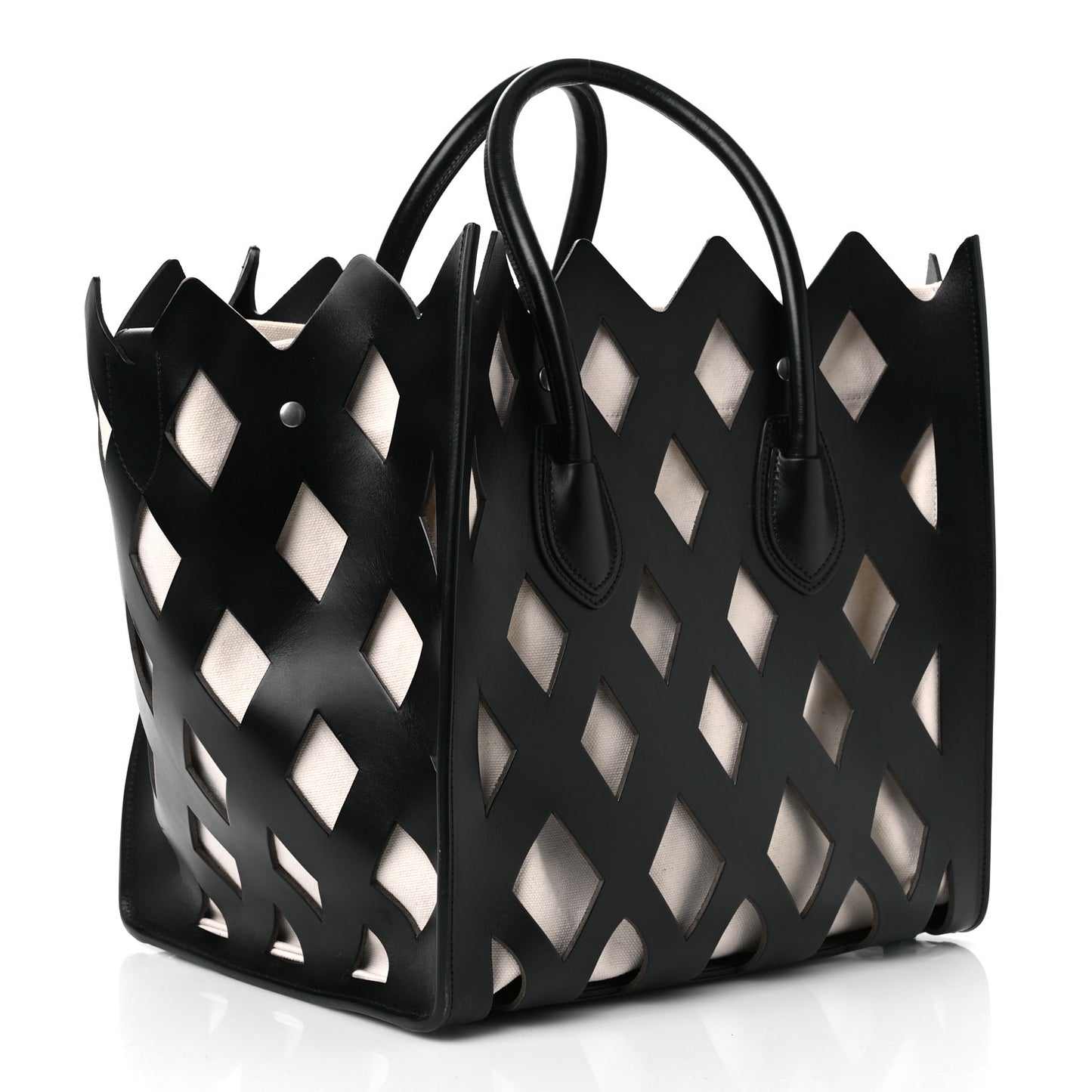 Calfskin Medium Cutout Phantom Luggage Black