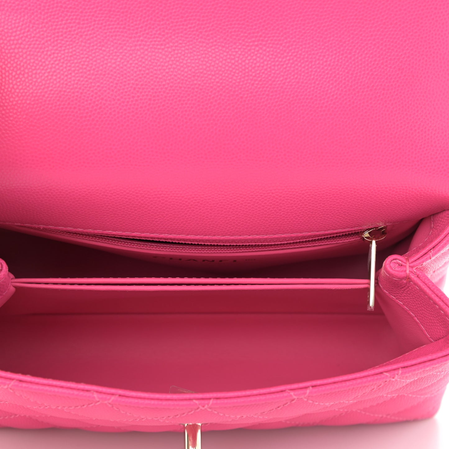 Caviar Quilted Mini Coco Handle Flap Rose