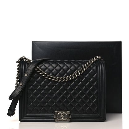 Chanel Calfskin Quilted Large Boy Flap Black 10 of 10