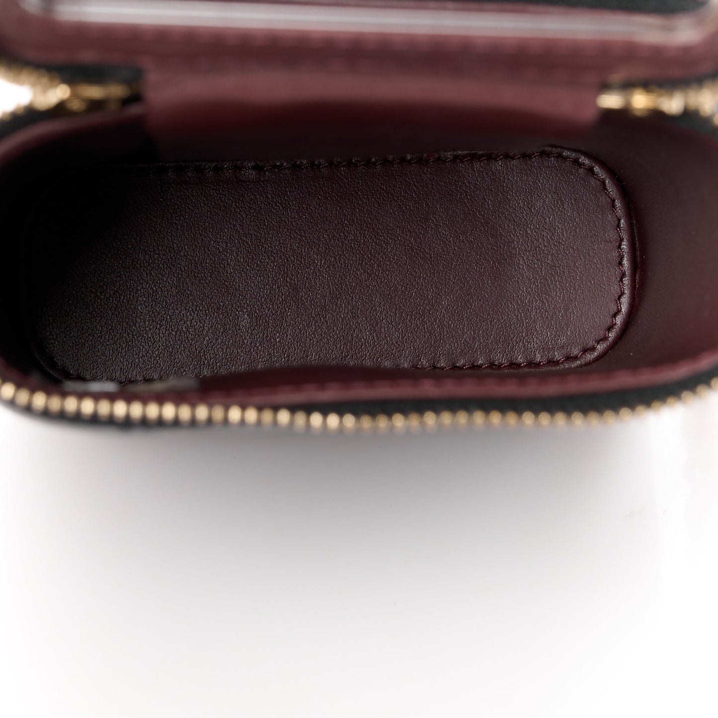 Caviar Quilted Small Vertical Coco Beauty Vanity Case With Chain Black