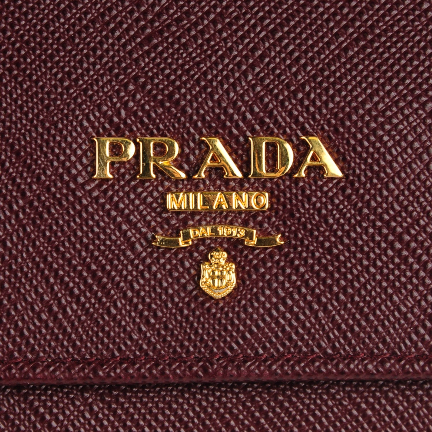Prada Saffiano Metal Continental Flap Wallet Granato 5 of 8