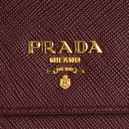 Prada Saffiano Metal Continental Flap Wallet Granato 5 of 8