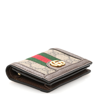 Gucci GG Supreme Monogram Web Ophidia Card Case Beige New Acero 4 of 9
