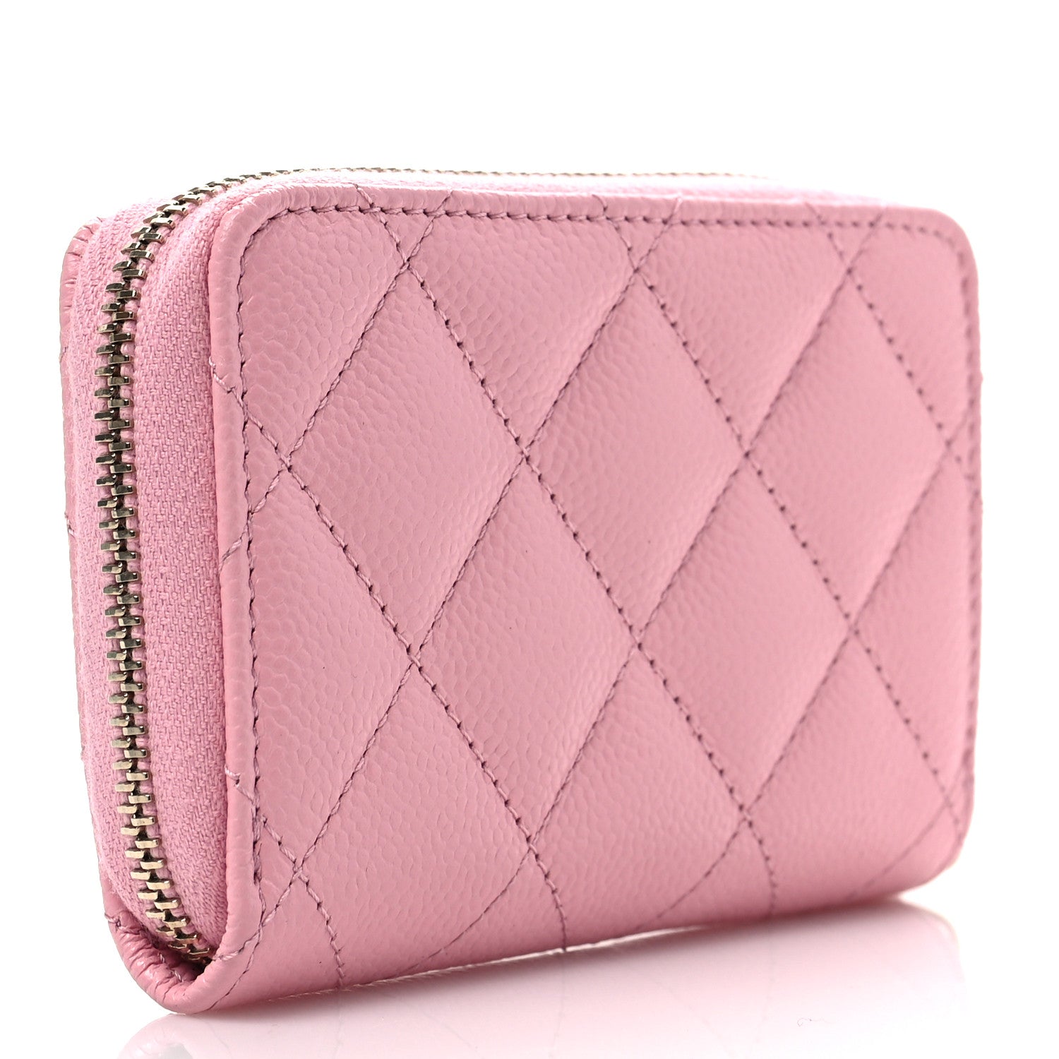 Chanel Caviar Quilted Multi Chain Zip Coin Purse Light Pink 6 of 16