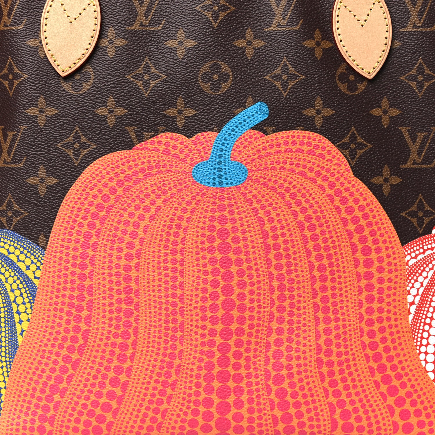 Louis Vuitton LV X YK Monogram Kusama Pumpkin Neverfull MM 9 of 12