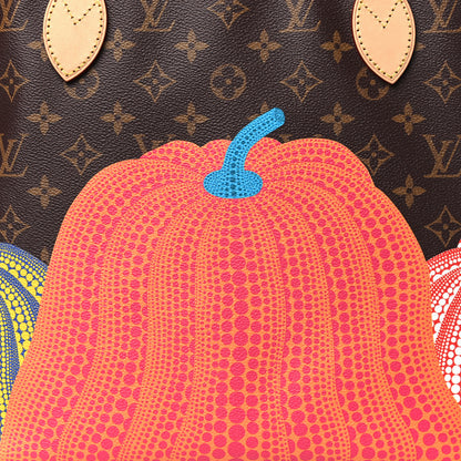 Louis Vuitton LV X YK Monogram Kusama Pumpkin Neverfull MM 9 of 12