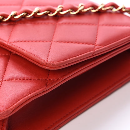 Chanel Lambskin Quilted Large Golden Class Flap Red 15 of 18