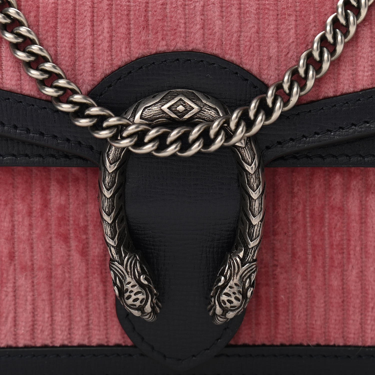 Gucci Lanzo Stretch Cord Azalea Calfskin Super Mini Dionysus Shoulder Bag Pink Blue 7 of 9