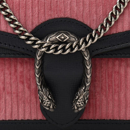 Gucci Lanzo Stretch Cord Azalea Calfskin Super Mini Dionysus Shoulder Bag Pink Blue 7 of 9