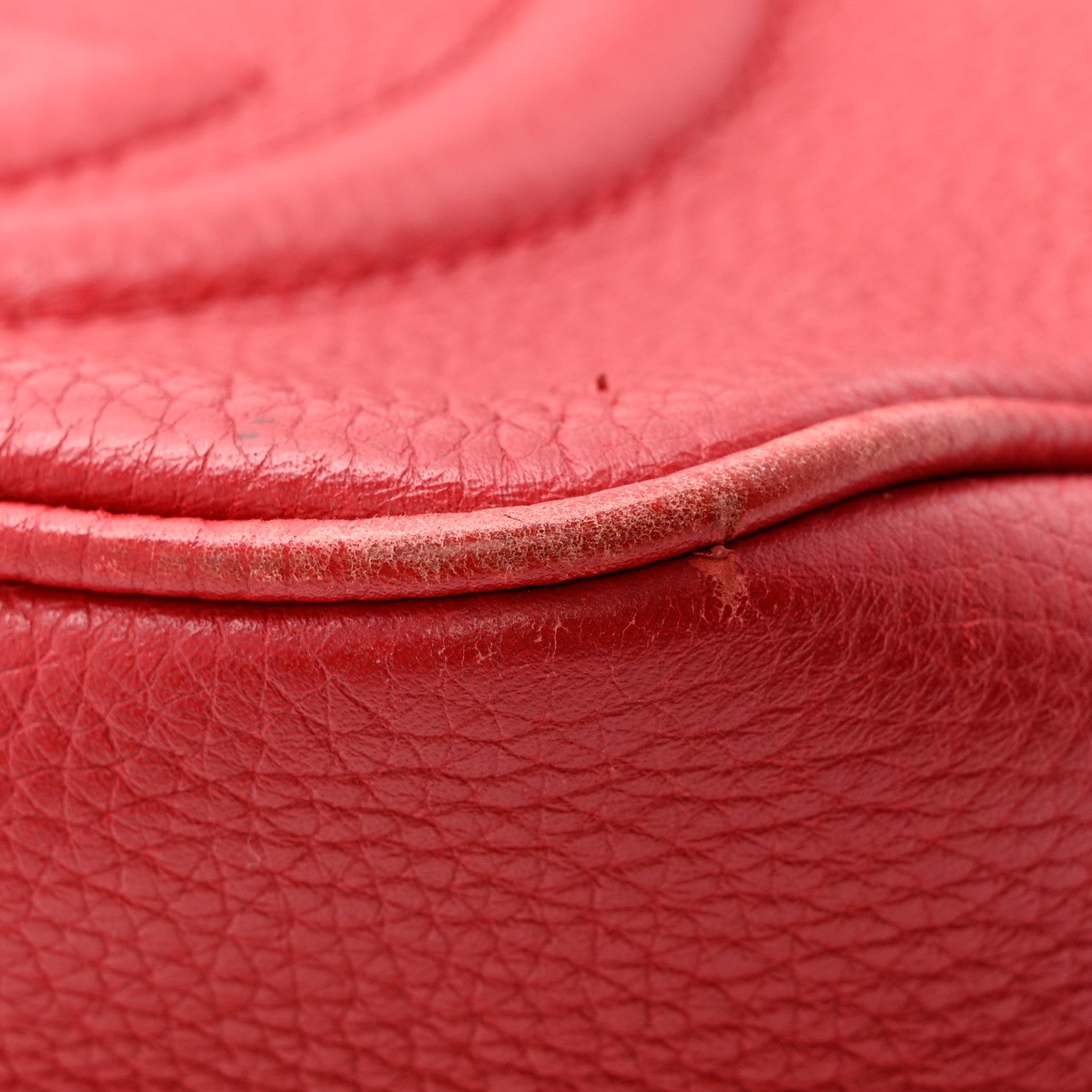 Gucci Pebbled Calfskin Small Soho Disco Bag Tabasco Red 11 of 14