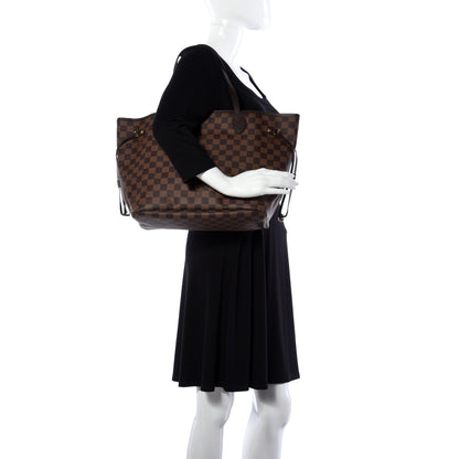 Louis Vuitton Damier Ebene Neo Neverfull MM Rose Ballerine 2 of 9